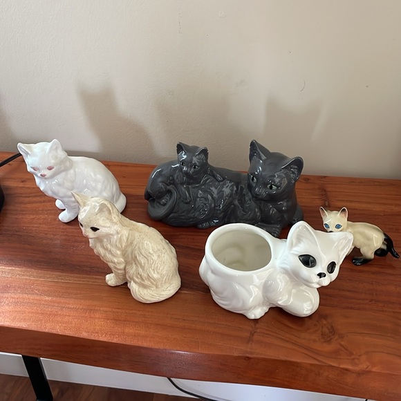 Bundle of 5 vintage ceramic cats - Picture 1 of 11